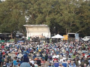 Outdoor summer concert at Brookdale Park in Essex County