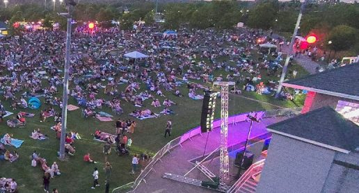 Outdoor summer concert at Bergen County Overpeck Park